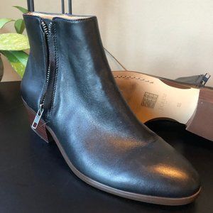 Jcrew Genuine Leather Black Booties 8.5M